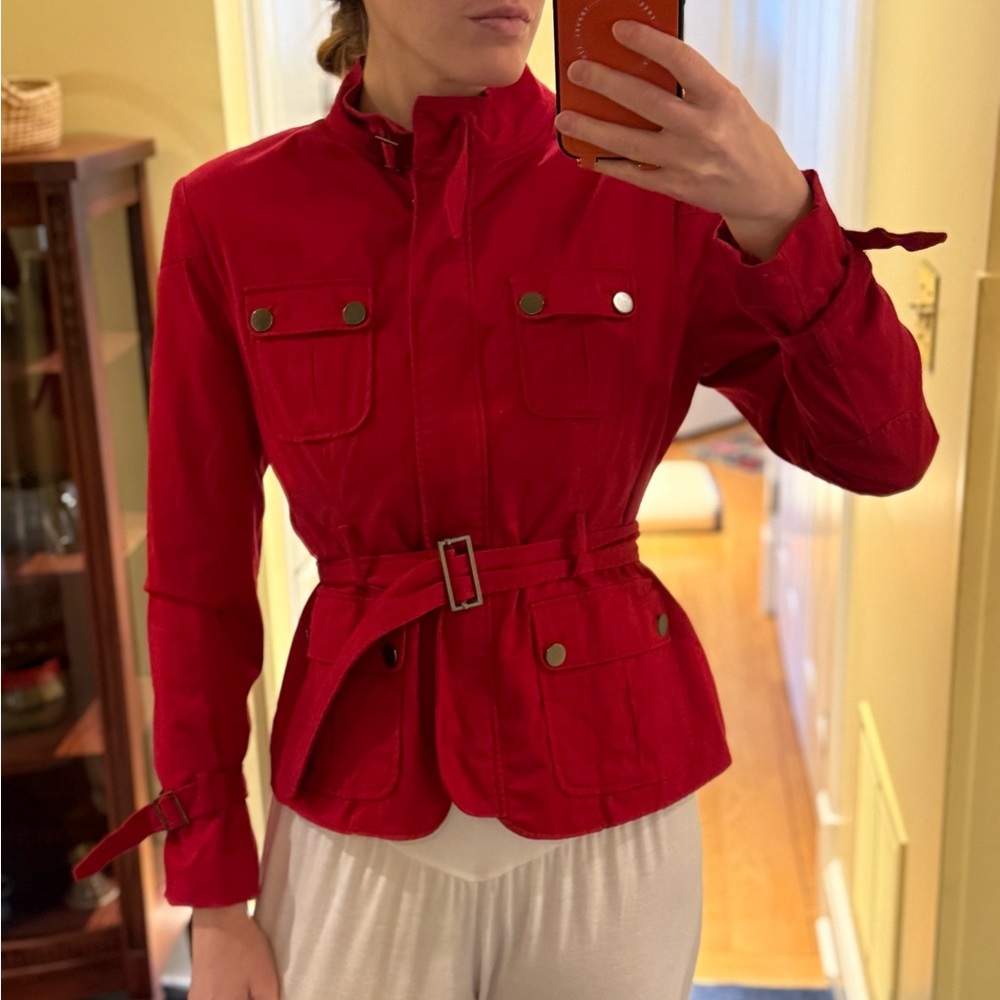 Red Belted Jacket